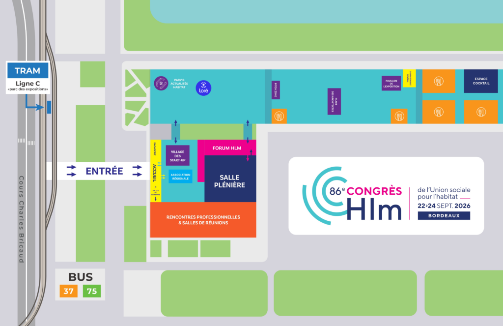 Plan schématique Congrès HLM 2026